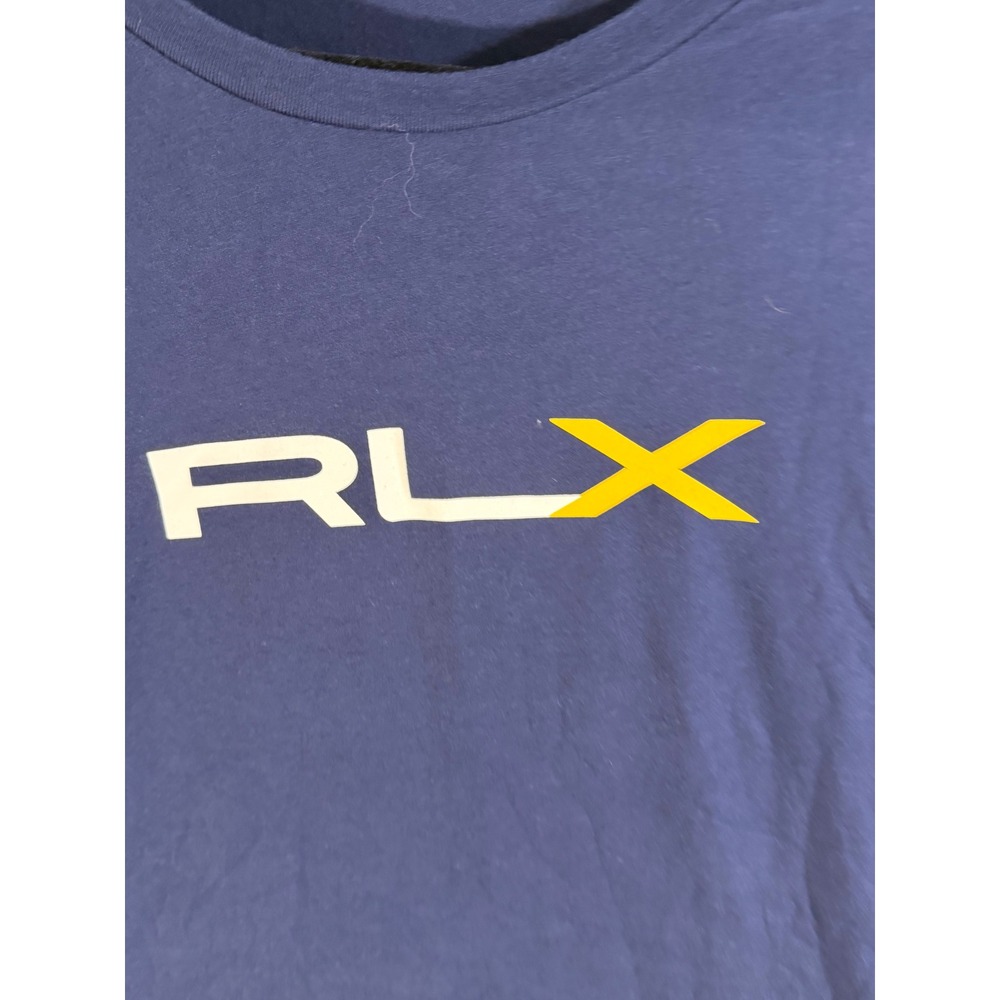 RLX Ralph Lauren Mens XXL Navy Blue Graphic Logo Short Sleeve T-Shirt
